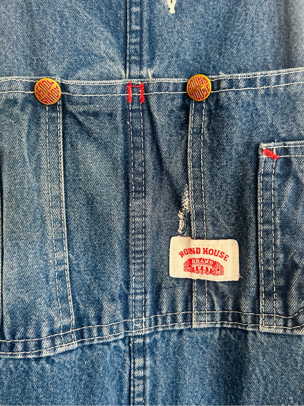 Vintage Round House Women's or Men’s Denim Overalls